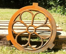 Stallfenster rund 43cm Gusseisen Oberlicht Rost Fenster Eisenfenster Antik Stil 