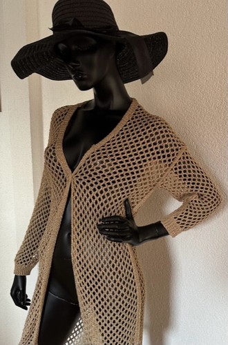 Jacke gehäkelt m gold - gehäkelt,, gr.