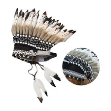 Häuptling Indianer Hut Feder Kopfschmuck Accessoire Stirnband Unisex für