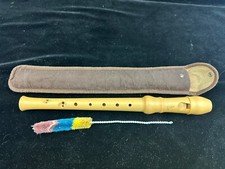 Holzflöte / Blockflöte - R.Schneider -Musikinstrument /Tasche im Fundzustand -EF