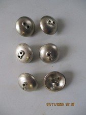 6 Metallknöpfe silbern