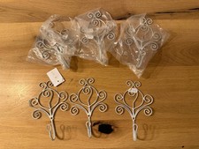 Clayre & Eef Kleiderhaken Haken Wandhaken Handtuchhaken Shabby Vintage weiß