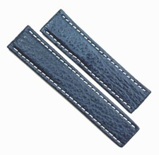 22mm/20 Uhrband echt Haifisch für Breitling Faltschließe Germany HAI Shark Band