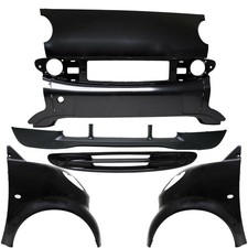 Smart 450 City Coupe SET Stoßstange Vorne + Kotflügel + Spoiler + Gitter 03-07