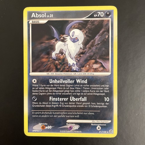 Pokémon karte absol 132 - pokémon, 21/132