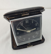 RAR!! Alter Reisewecker im Lederetui ELKA Swiss Made