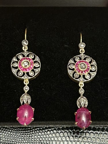 Feine ohrhänger rubin diamant - feine,