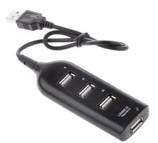 4-Port USB Hub 2.0 Splitter Adapter Kabelanschluss High Speed