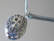 Mittelalter Kette Anhänger Medaillon Templerkreuz Tempelritter 925 Silber