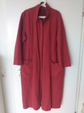 Gudrun Sjöden - schöner langer Mantel, XL, rot, Leinen-Baumwolle