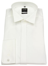 OLYMP Galahemd Modern Fit Kläppchen Umschlagmanschette helles beige - ohne OVP