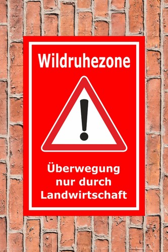 Schild wildruhezone - schild,