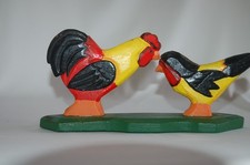 Hahn + Huhn - Holz -  (B/H/T = ca. 25 x 13 x 9 cm)