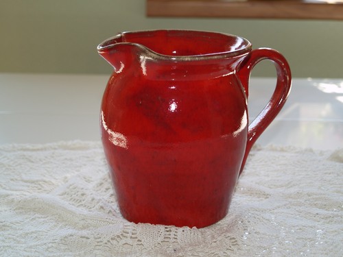 Großer getöpferter krug rote - getöpferter,