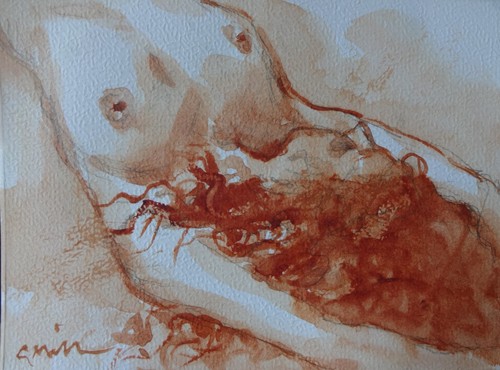 Gerry miller aquarell - gerry, aquarell-"akt"