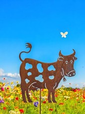 Gartendeko Kuh Gartenstecker