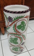 antike große Bodenvase / Schirmständer - handgemaltes Design - Keramik -B265