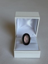 925 Silber DamenRING Rosenquarz Art Deco Georg KRAMER FISCHLAND? Meisterpunze 