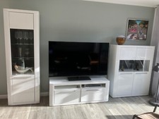 wohnwand weiß hochglanz