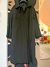 MADELEINE schwarzer edler Mantel mit verdeckter Knopfleiste  Gr. 42 (44)