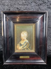 Antiker Öldruck Van Dyck Sohn Karl I England Holzrahmen alt Barock Stil Deko