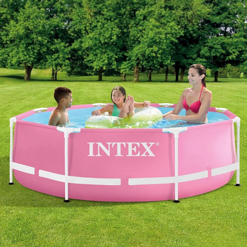 Intex pink metal frame pool - -,