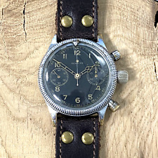 [224] - Tutima - Glashütte UROFA 59 / Fliegerchronograph / WWII vergoldetes Werk