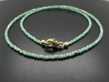 KETTE 585/- GELBGOLD MIT SMARAGD & GOLDKÜGELCHEN FACETTENREICH SCHMUCKJAGD