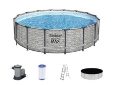 Bestway Pool Steel ProMAX™, mit Filtersystem und Treppe, Ø 488 x 122 cm - B-Ware