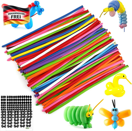 Bunte modellierballons 100 - bunte,