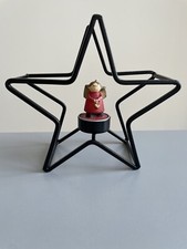 DAS DEPOT WEIHNACHTSSTERN DEKO TEELICHTHALTER KERZEN HALTER STERN SCHWARZ METALL