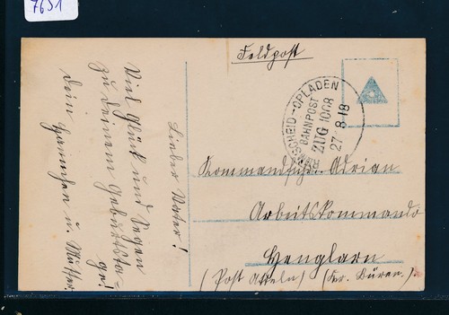 7651 bahnpost ovalstempel - bahnpost,