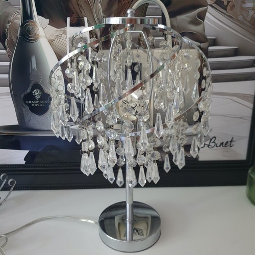 Tischleuchte silber mit