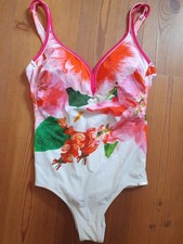 sunflair Badeanzug 44 weiß gemustert neuwertig