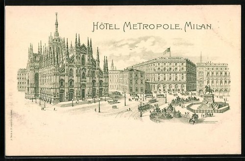 Ansichtskarte milan hotel - ansichtskarte,