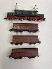 DDR Eisenbahn TT Zeuke Krokodil-Lok E94 065 mit 3 Selbstentladewagen 60er Jahren