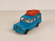 Matchbox Lesney Land Rover Safari No 12 Made in England blau Dachgepäckträger