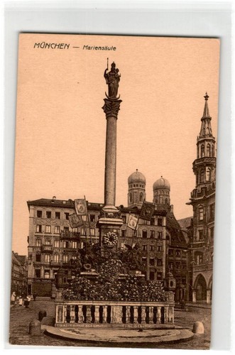 München mariensäule - ak,
