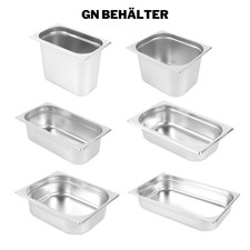 GN BEHÄLTER  ODER DECKEL EDELSTAHL GN1/1 GN1/2 GN1/3 GN1/4 GN1/6 GN1/9 GN2/3