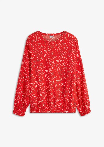 Langarmshirt aus crepe - langarmshirt,