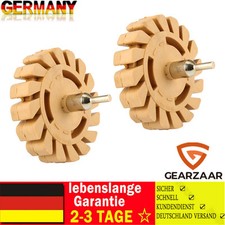 2x Lamellen-Folienradierer Gummi Radierscheibe Ø100mm Aufkleberentferner 5/16