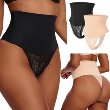 Frau High Waist Body Shaper Bauchkontrolle Schnürung-up String Shorts Shapewear 
