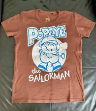 T-Shirt damen Popeye Braun neu M von Traktor Vintage Retro