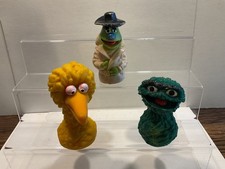 Muppets Inc. Sesamstrasse 3 x Figur Fingerpuppe 70er Jahre Bibo, Oskar, Sherlock