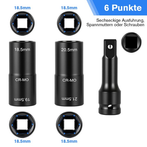 Schlagschraubernuss set - 1/2",