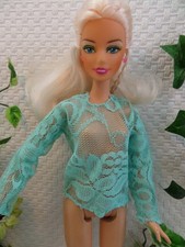 💙 Langarm Spitzenbluse Mint