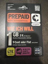 Congstar Prepaid Karte neu mit