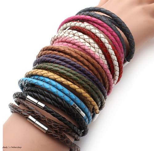 Unisex echtleder armband - echtleder,