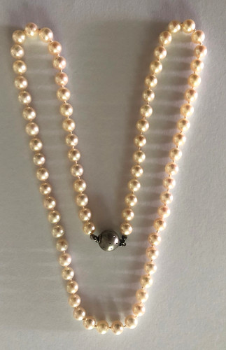 Akoya perlenkette mit 925 - akoya,