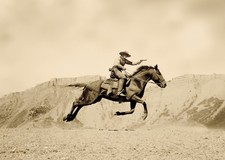 Vintage cowboy wandkunst - vintage,